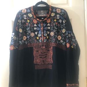 Johnny Was Peter and Greta embroidered top